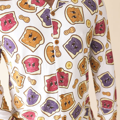 Peanut Butter Jelly Time Men's Luxe Pajama Pant Set
