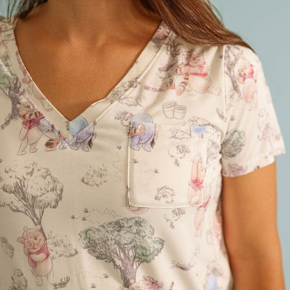 Disney Hundred Acre Wood Women's V-Neck Tee