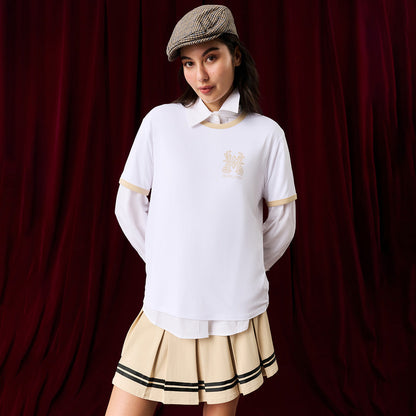 Khaki Varsity League Women's French Terry Varsity Skort