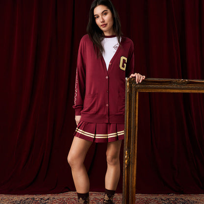 Gryffindor Varsity League Women's French Terry Varsity Cardigan