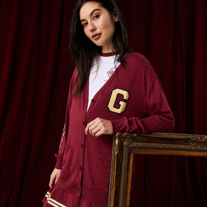 Gryffindor Varsity League Women's French Terry Varsity Cardigan