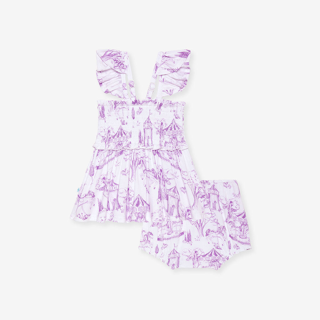 Babette Smocked Babydoll Bummie Set