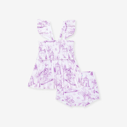 Babette Smocked Babydoll Bummie Set