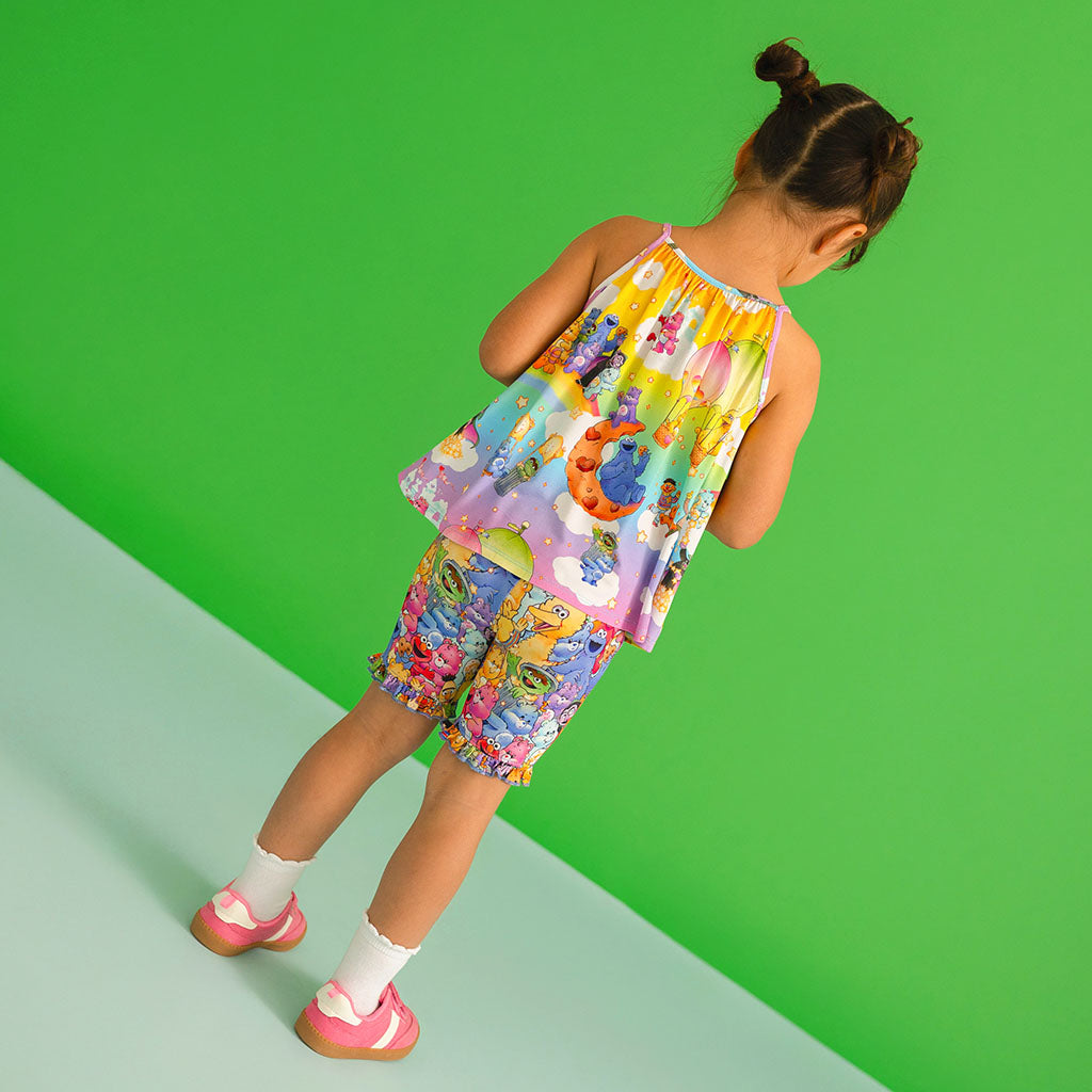 Care Bears™ x Sesame Friends Top Ruffled Short Set