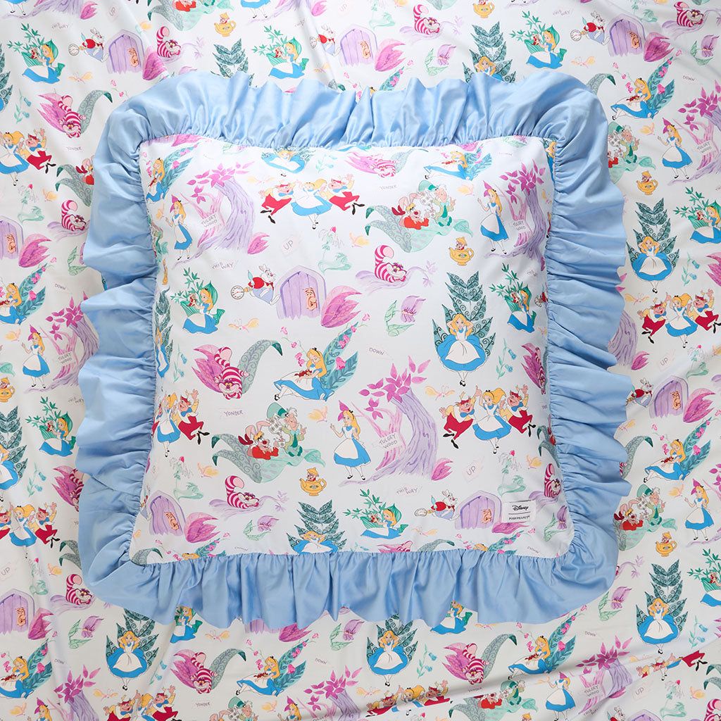Disney Adventures in Wonderland Ruffled Euro Sham