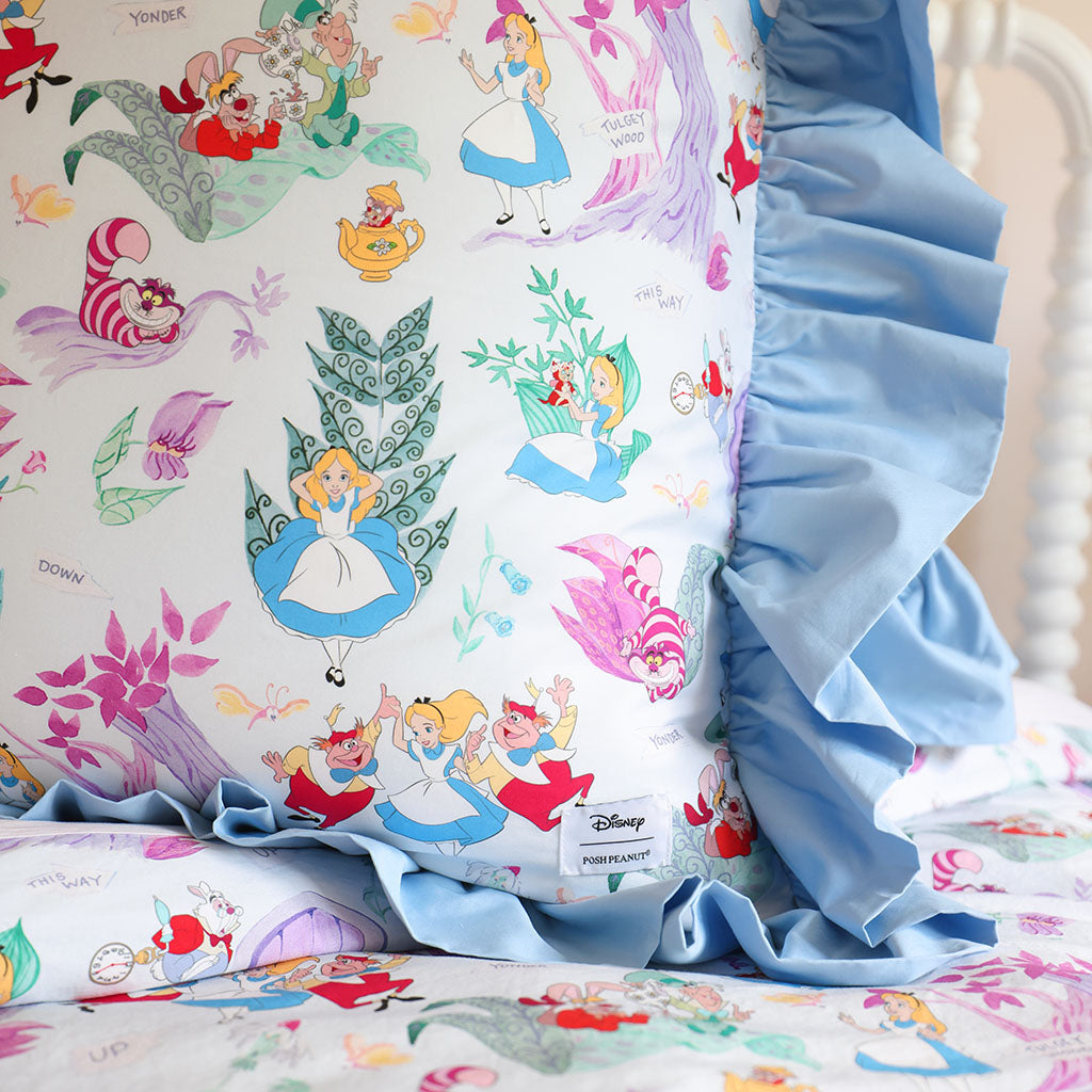 Disney Adventures in Wonderland Ruffled Euro Sham