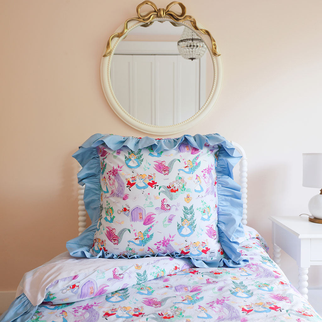 Disney Adventures in Wonderland Ruffled Euro Sham