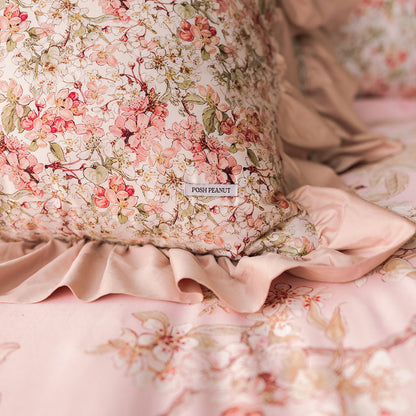 Flowery Fairy Blossoms Ruffled Euro Sham