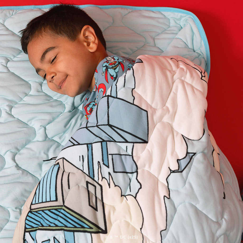 Superman & Soaring Superman Reversible Quilted Patoo® Blanket