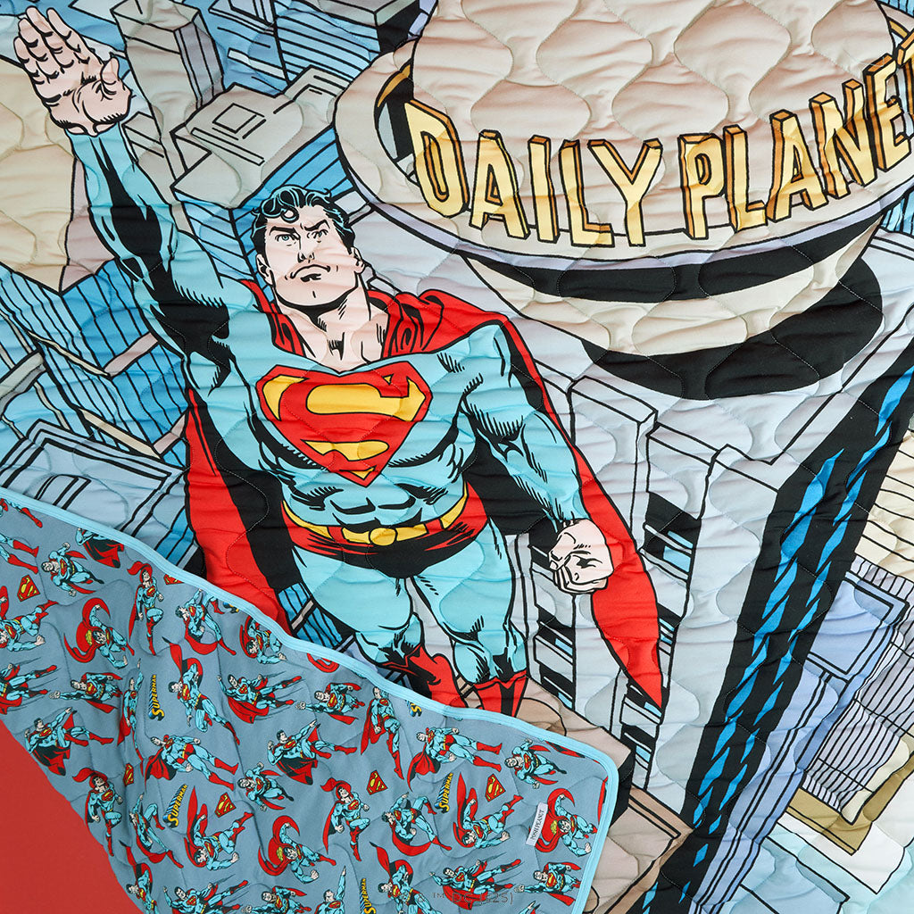 Superman & Soaring Superman Reversible Quilted Patoo® Blanket
