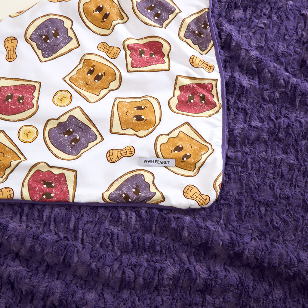 Peanut Butter Jelly Time Minky Luxette Patoo® Blanket