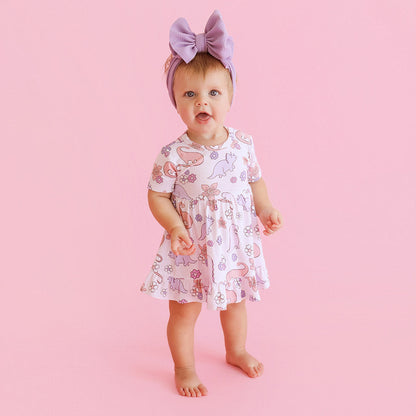 Erica Ruffled Twirl Bodysuit Dress