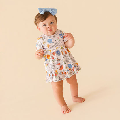 Gilmore Girls Ruffled Twirl Bodysuit Dress