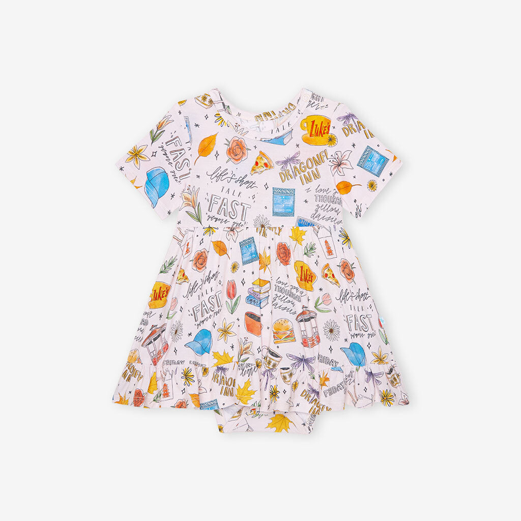 Gilmore Girls Ruffled Twirl Bodysuit Dress