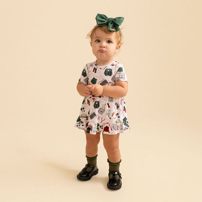Gossip Girl Ruffled Twirl Bodysuit Dress