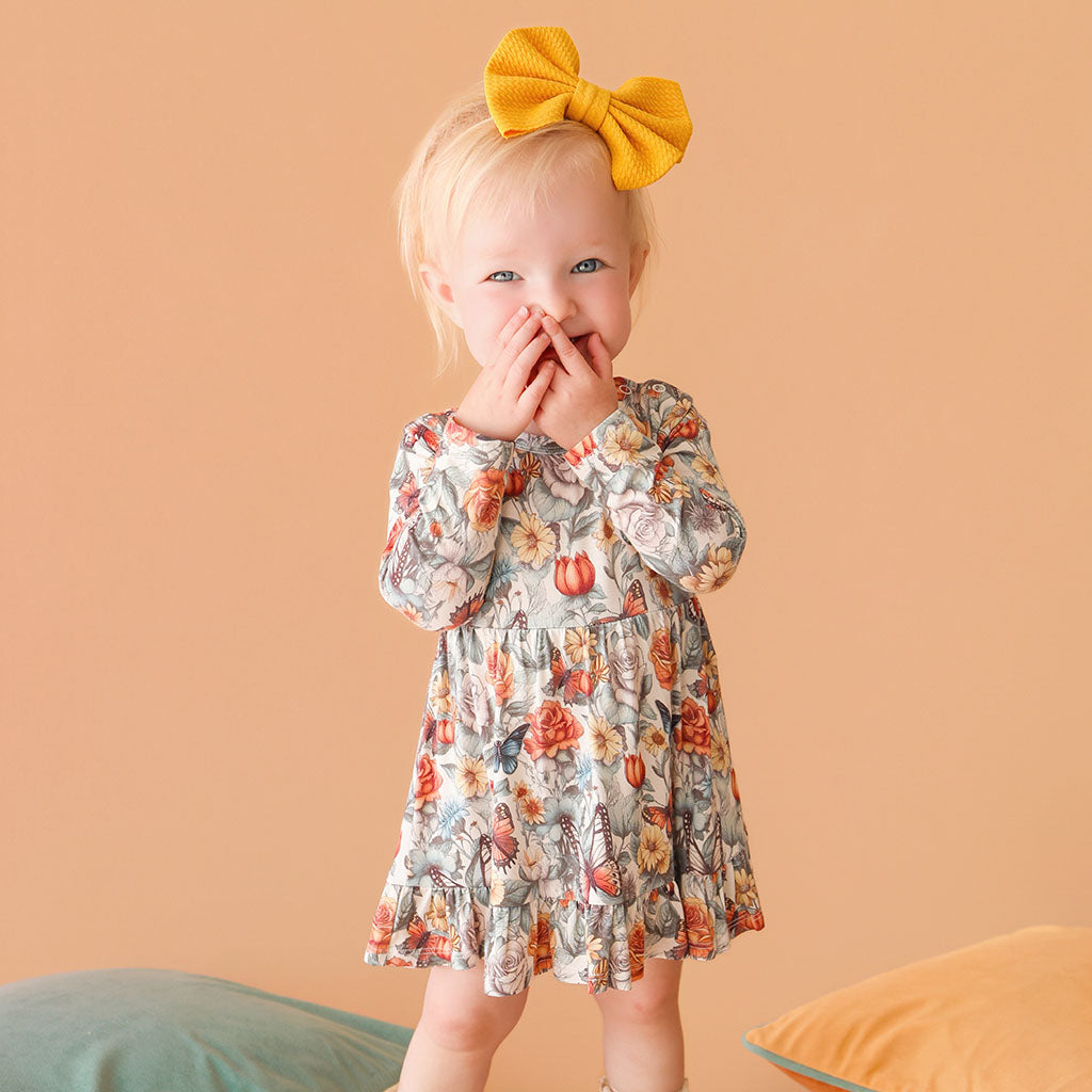 Mariposa Ruffled Bodysuit Dress
