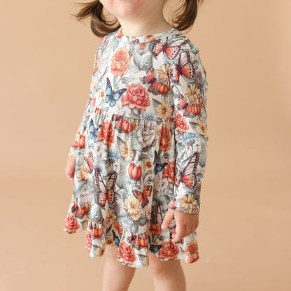Mariposa Ruffled Bodysuit Dress