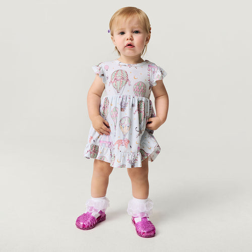 Seraphina Ruffled Twirl Bodysuit Dress