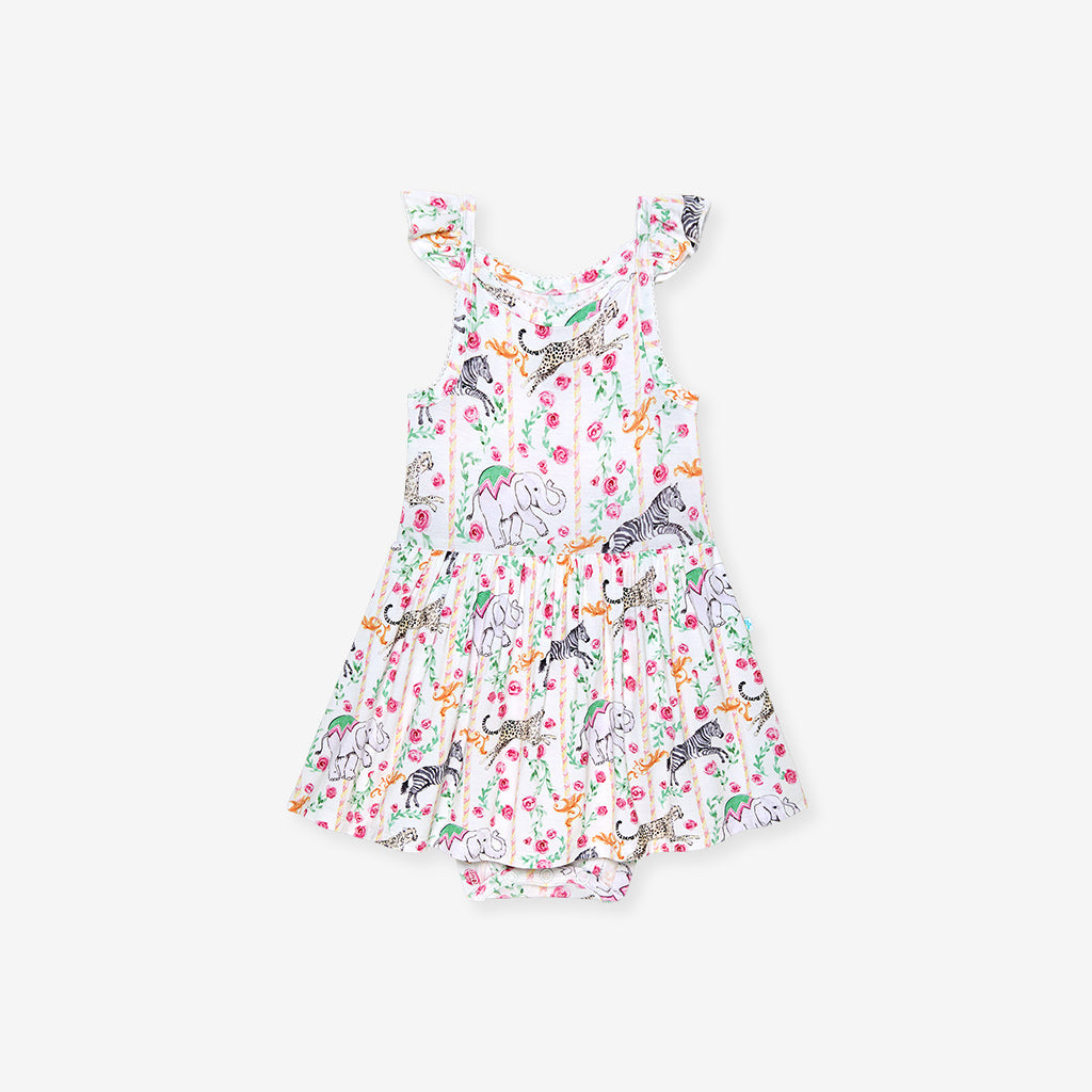 Lyra Ruffled Picot Bodysuit Dress