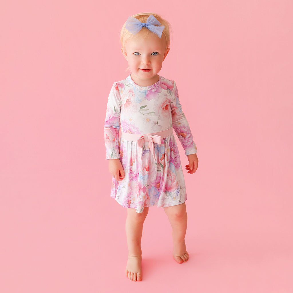 Dominique Bow Twirl Bodysuit Dress