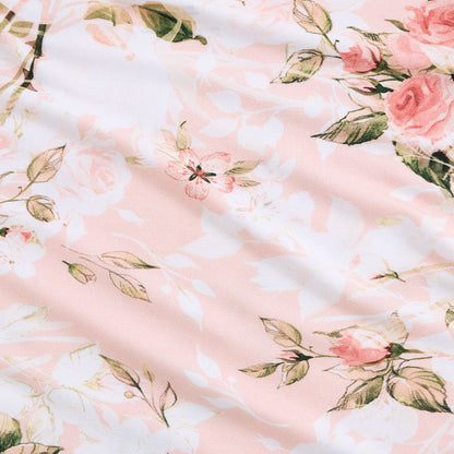 Vintage Pink Rose Ruffled Luxe Plush Patoo® Blanket