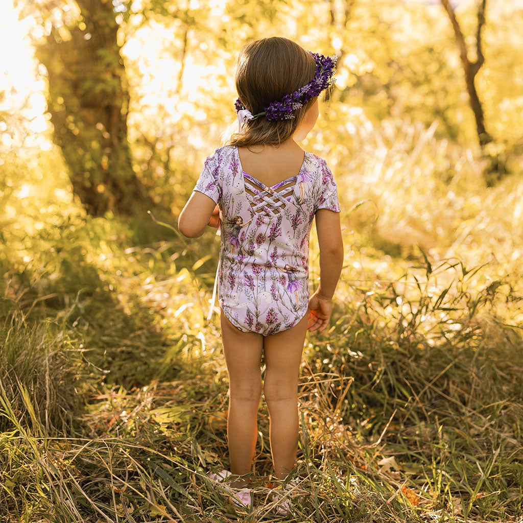 Lavender Fairy Criss-Cross Leotard