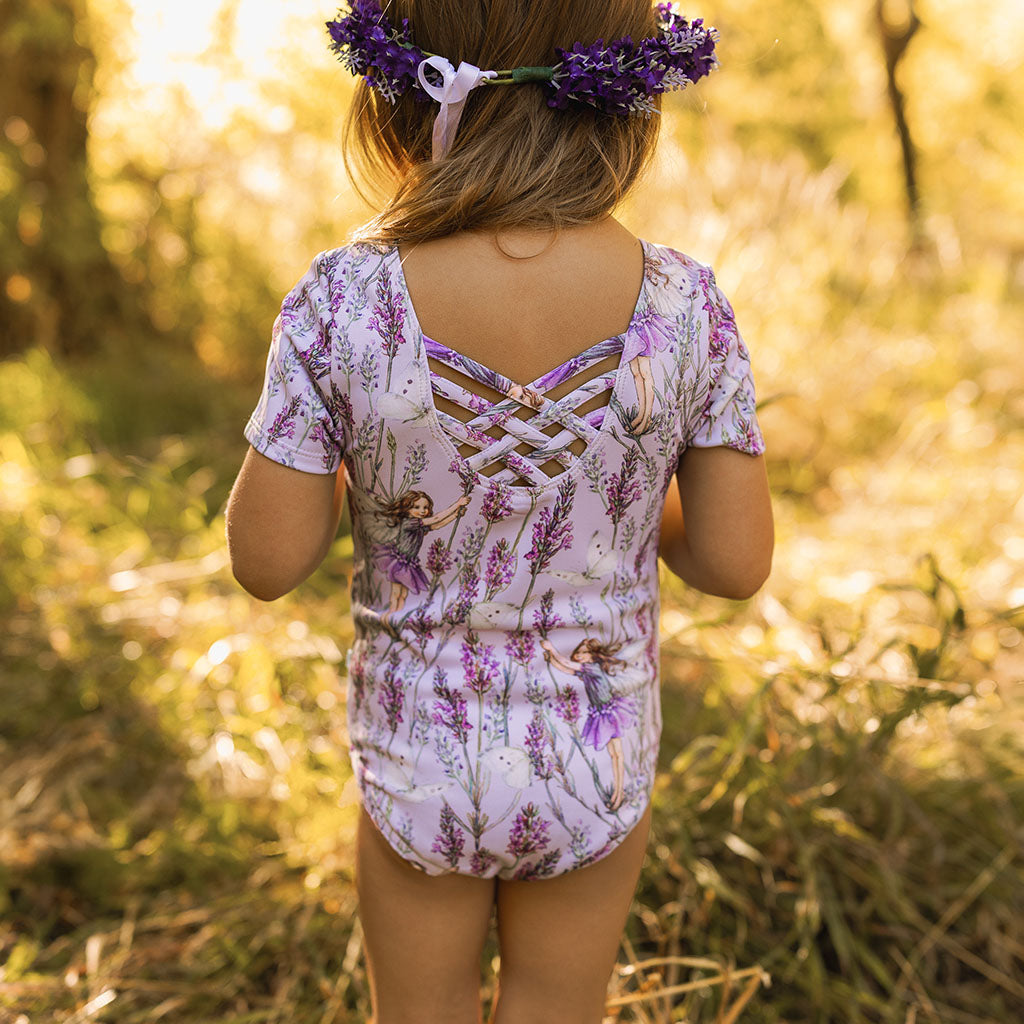 Lavender Fairy Criss-Cross Leotard