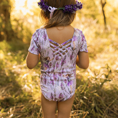 Lavender Fairy Criss-Cross Leotard