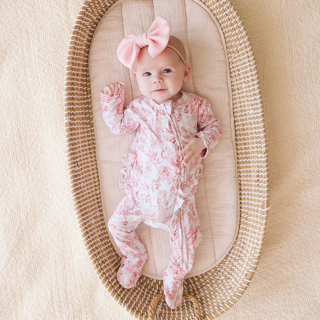 Antoinette Footie Ruffled Zippered One Piece