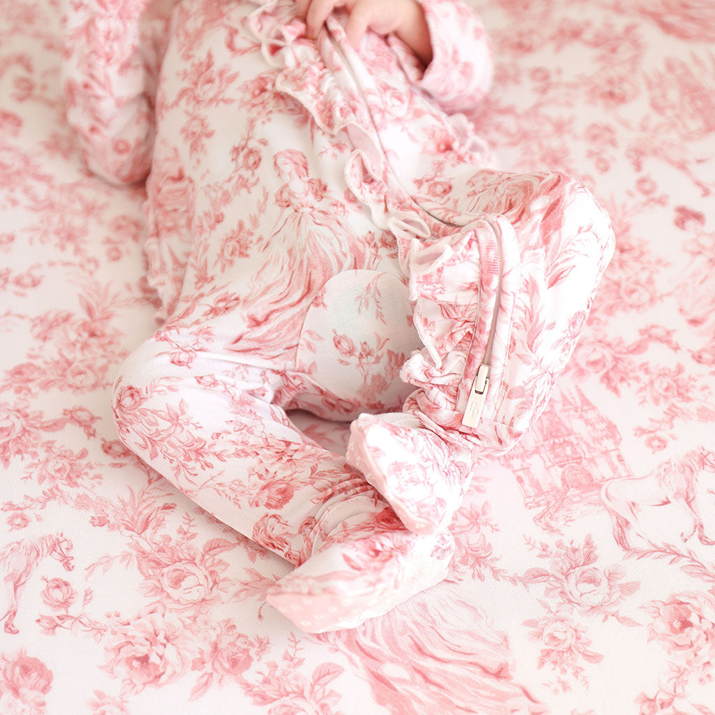 Antoinette Footie Ruffled Zippered One Piece