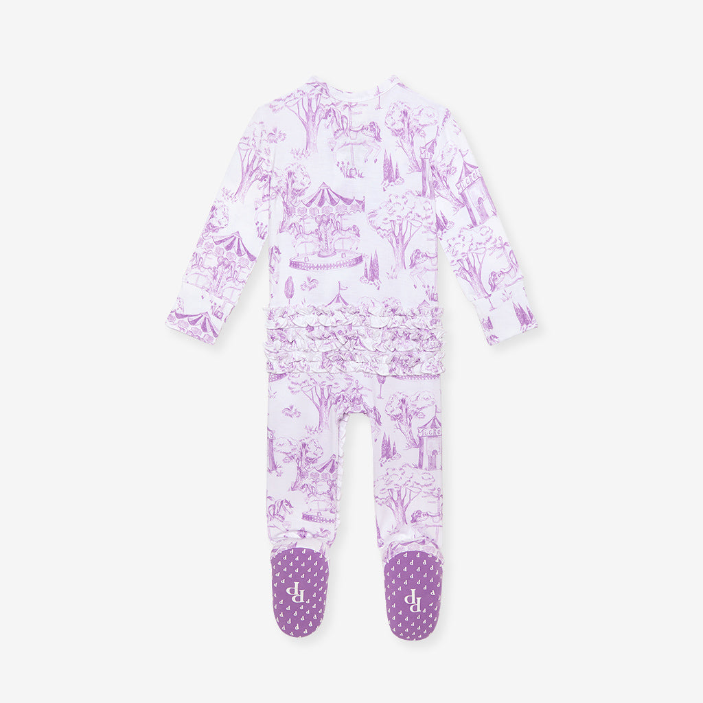 Babette Footie Ruffled Zippered One Piece
