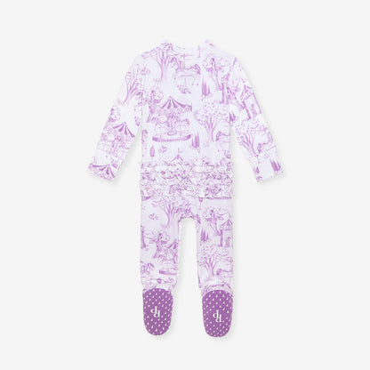 Babette Footie Ruffled Zippered One Piece