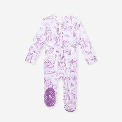 Babette Footie Ruffled Zippered One Piece
