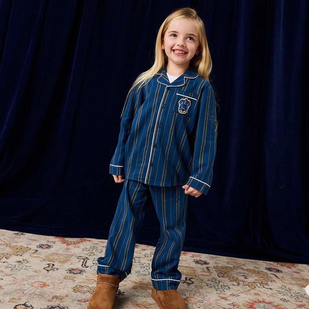 Ravenclaw Classic Stripe Flannelette Luxe Pajama Set