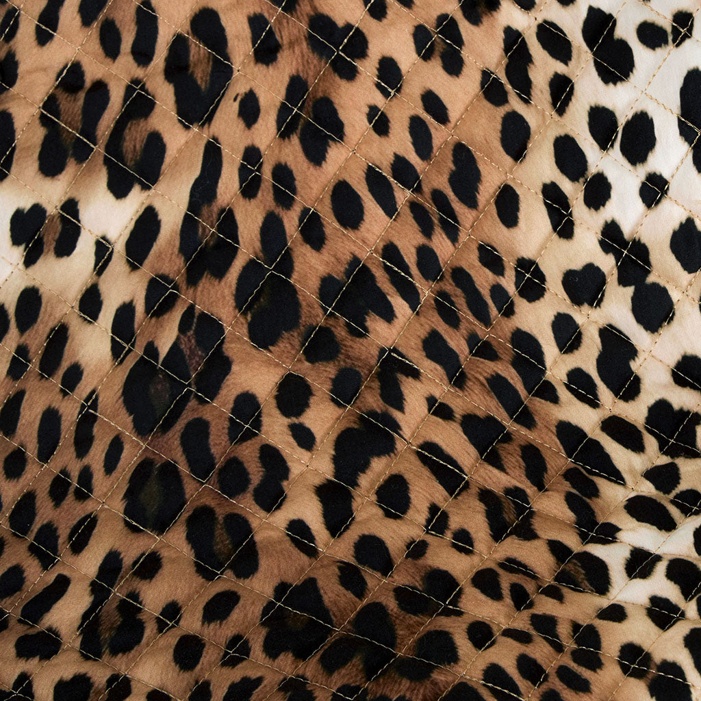 Loretta Leopard Quilted Tote Bag