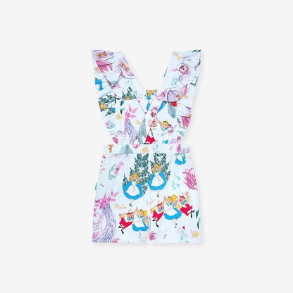 Disney Adventures in Wonderland French Terry Short Overalls