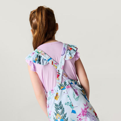 Disney Adventures in Wonderland French Terry Short Overalls