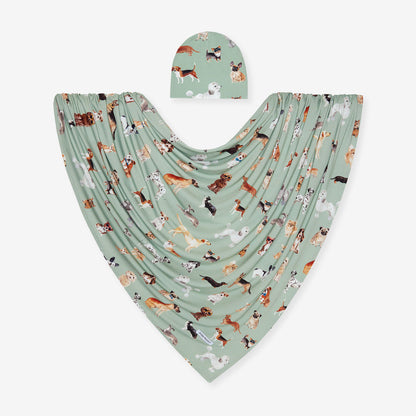 Posh Puppies Swaddle Beanie Set