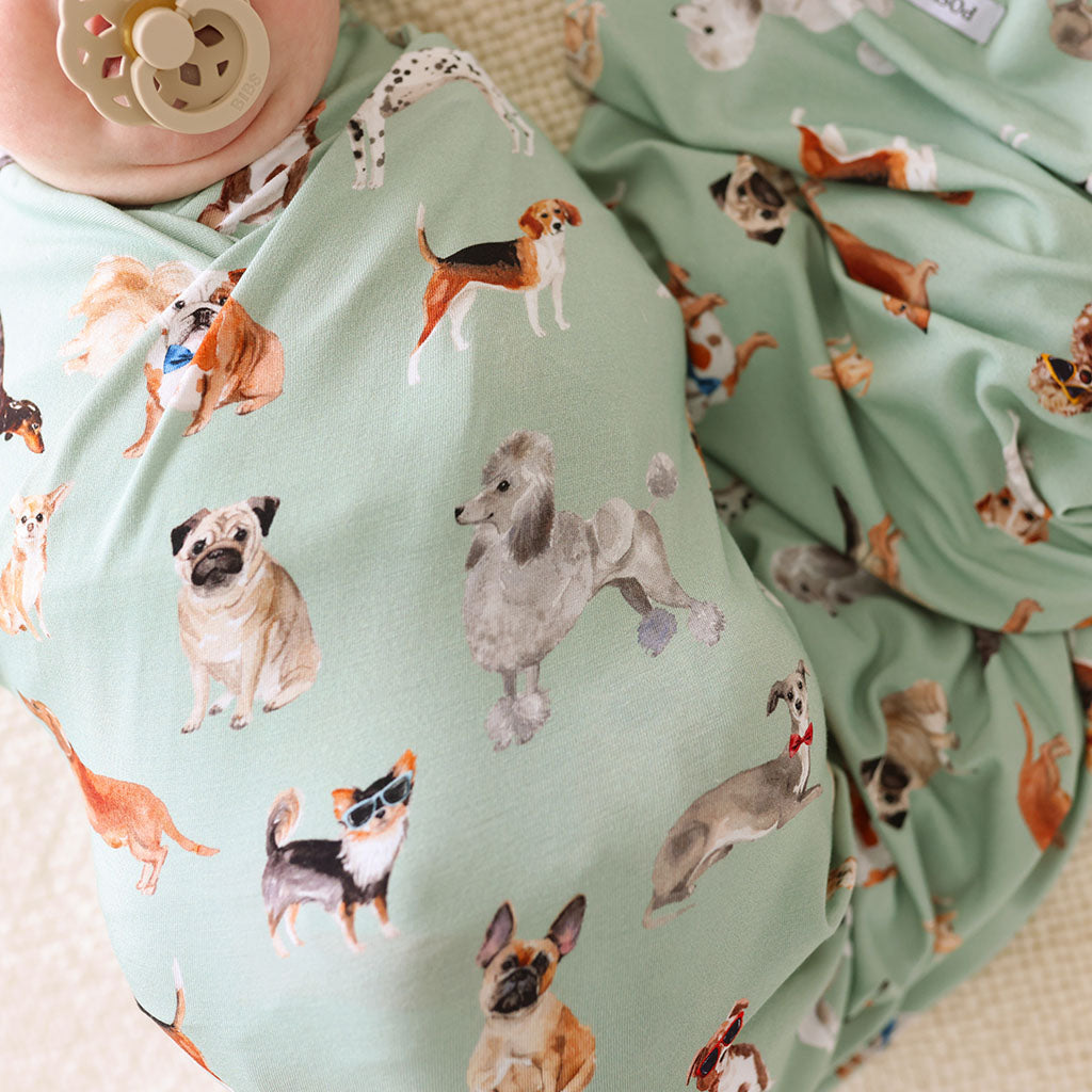 Posh Puppies Swaddle Beanie Set