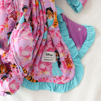 Disney Princess Jasmine & Jasmine's Castle Ruffled Luxette Patoo® Blanket