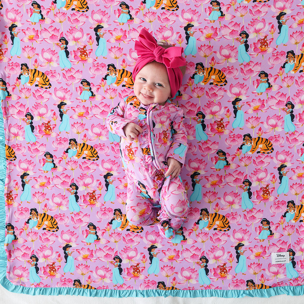 Disney Princess Jasmine & Jasmine's Castle Ruffled Luxette Patoo® Blanket