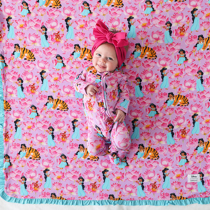 Disney Princess Jasmine & Jasmine's Castle Ruffled Luxette Patoo® Blanket