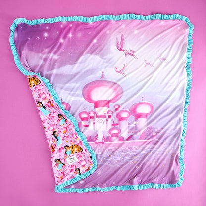 Disney Princess Jasmine & Jasmine's Castle Ruffled Luxette Patoo® Blanket