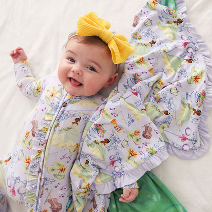 Disney Princess Tiana & Tiana's Palace Ruffled Luxette Patoo® Blanket