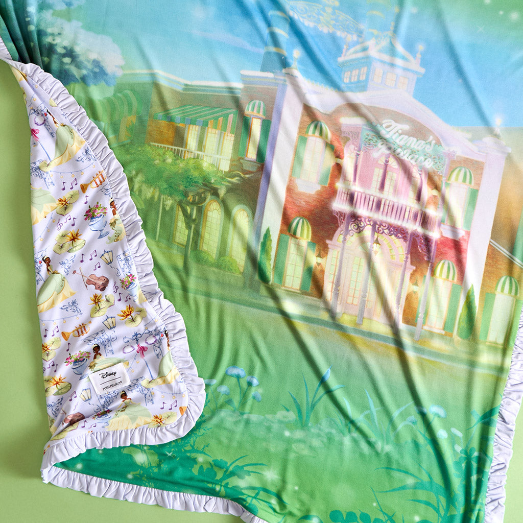 Disney Princess Tiana & Tiana's Palace Ruffled Luxette Patoo® Blanket