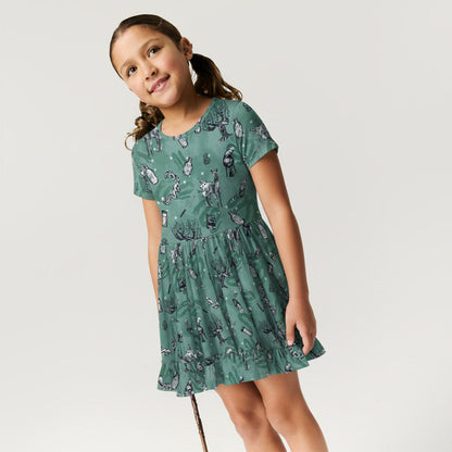 Slytherin House Ruffled Twirl Dress