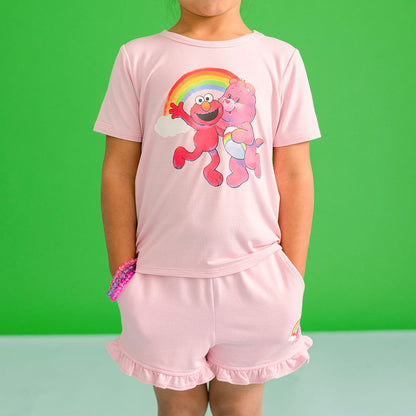 Care Bears™ Cheer Friends French Terry Graphic Ruffled Shorts
