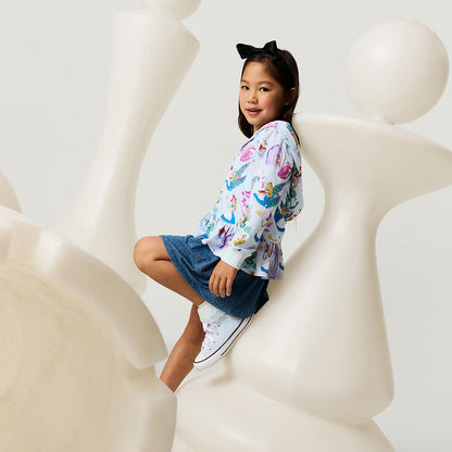 Disney Adventures in Wonderland French Terry Ruffled Zippered Hoodie