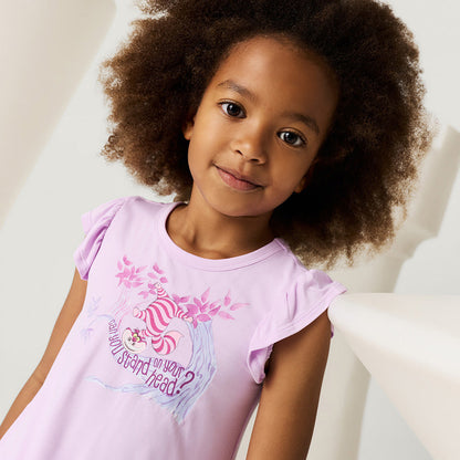 Disney Cheshire Grin Ruffled Graphic Tee