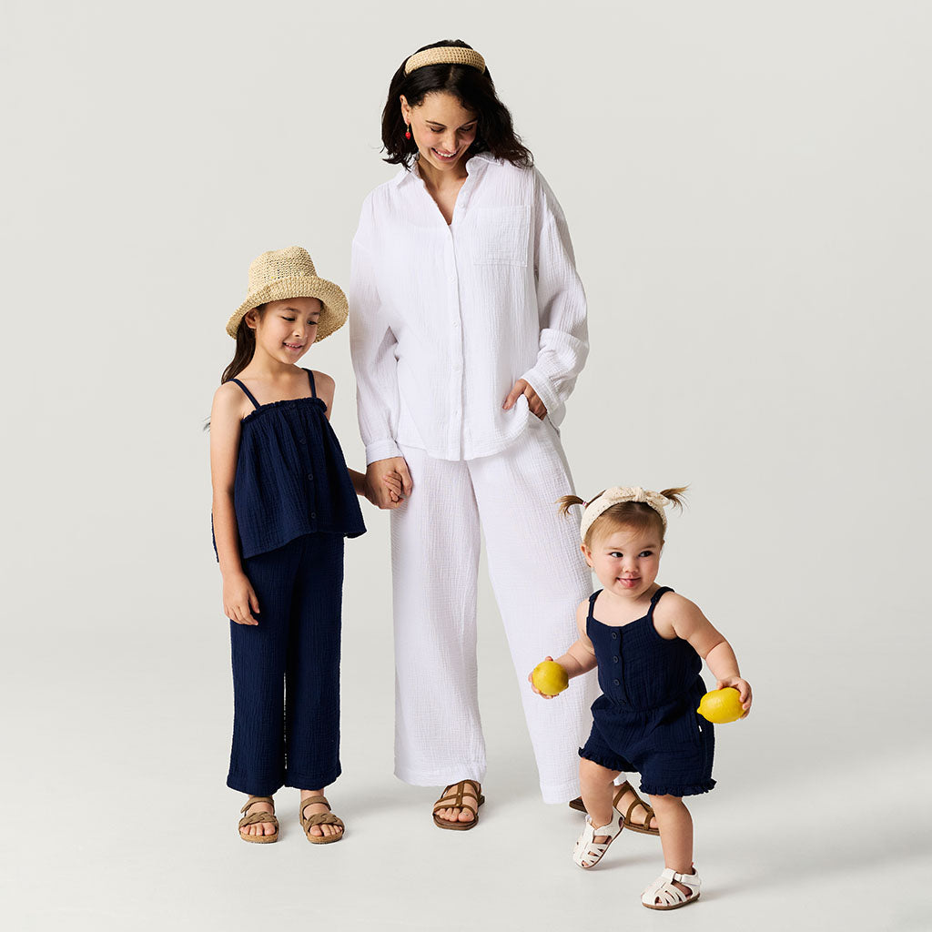 Women's White Oversized Cotton Crinkle Shirt